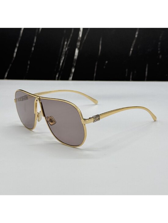 New Miu Miu MUA56S 5AK20I Oversized Women Purple Gold Sunglasses MUA 56S main image 6